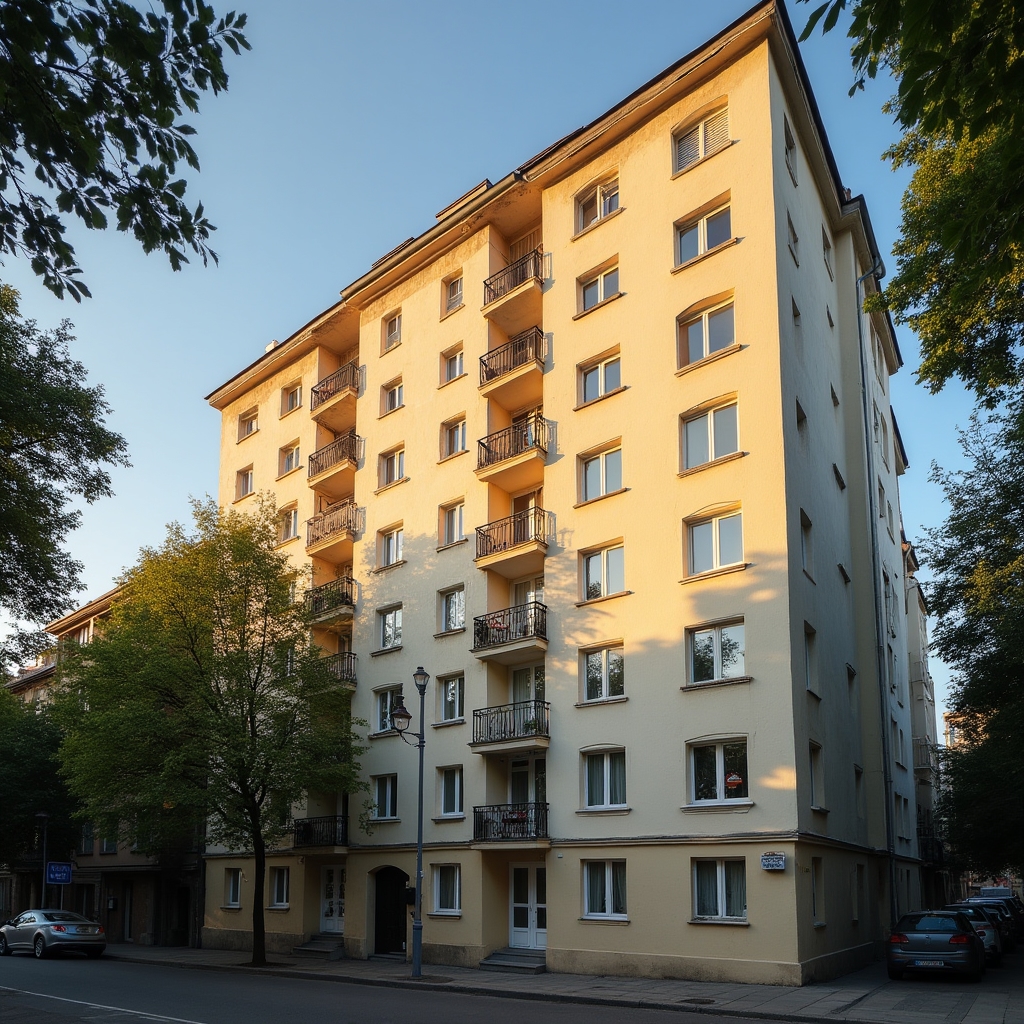 Fațadă bloc curățată profesional în București